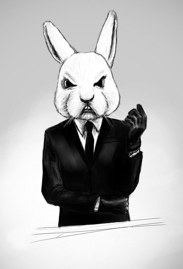 Страшный кролик на аватар
