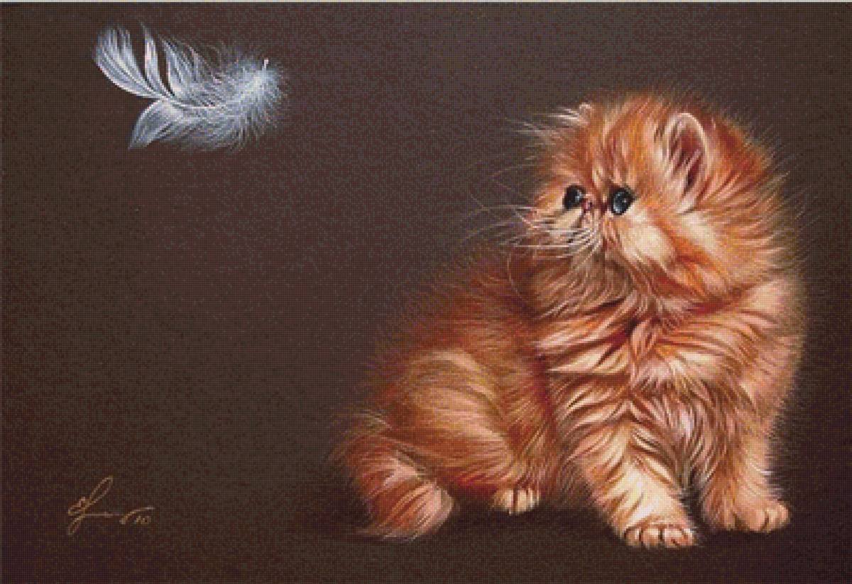 Персидский кот и собака арт
