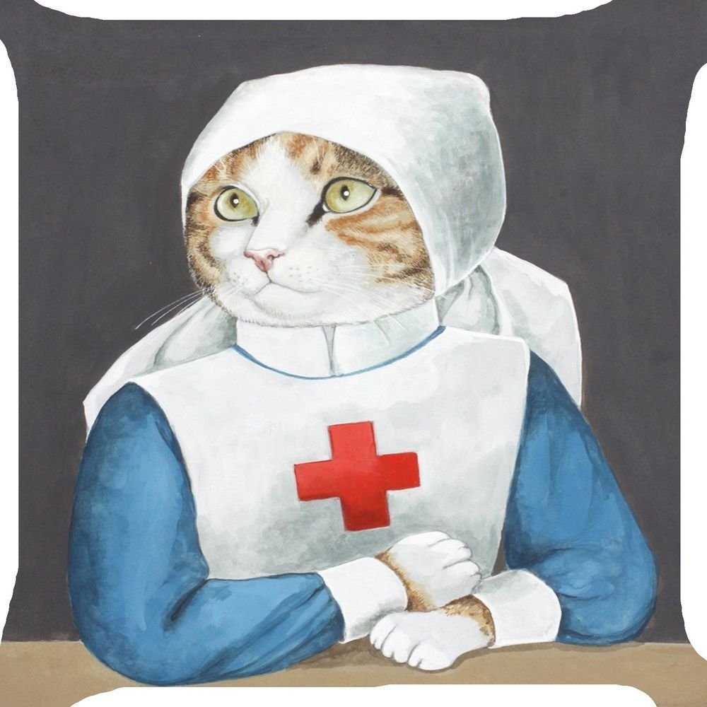 Котик врач арт