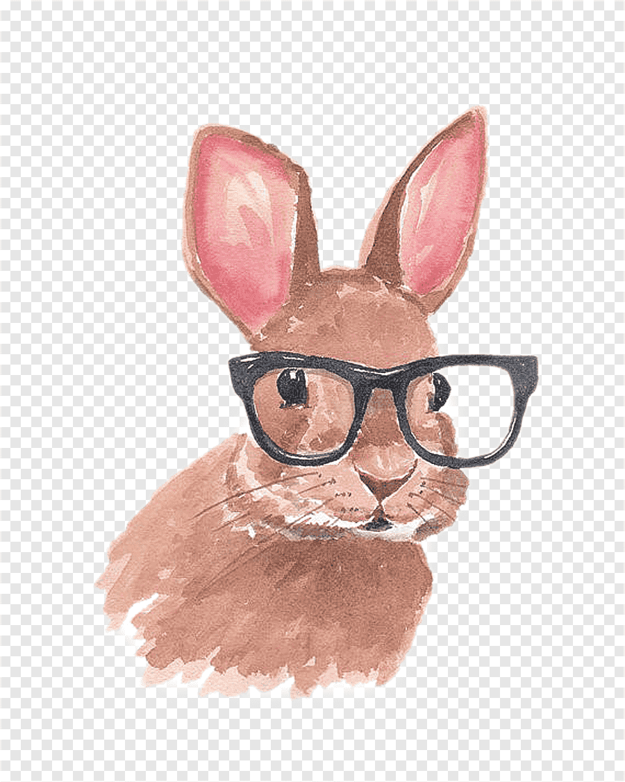 Кролик в очках арт