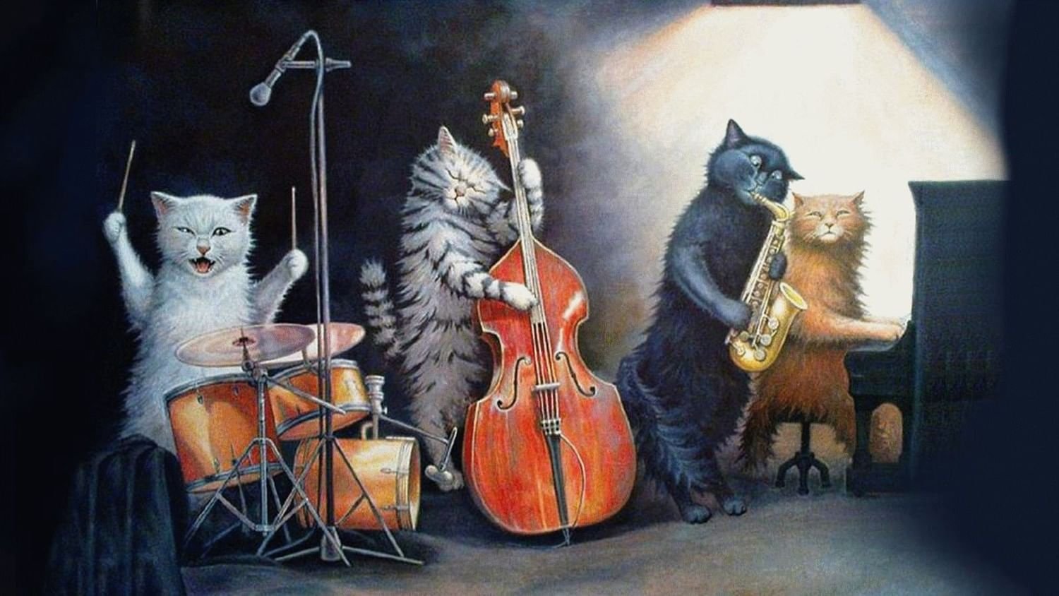 Кота музыкальные инструменты. Коты музыканты. Кот с музыкальным инструментом.