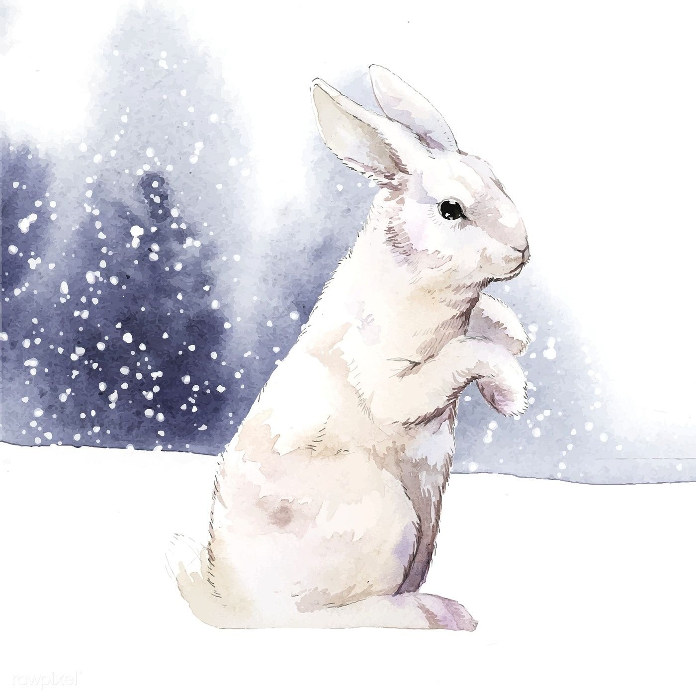 снежные кролики арт кристальные