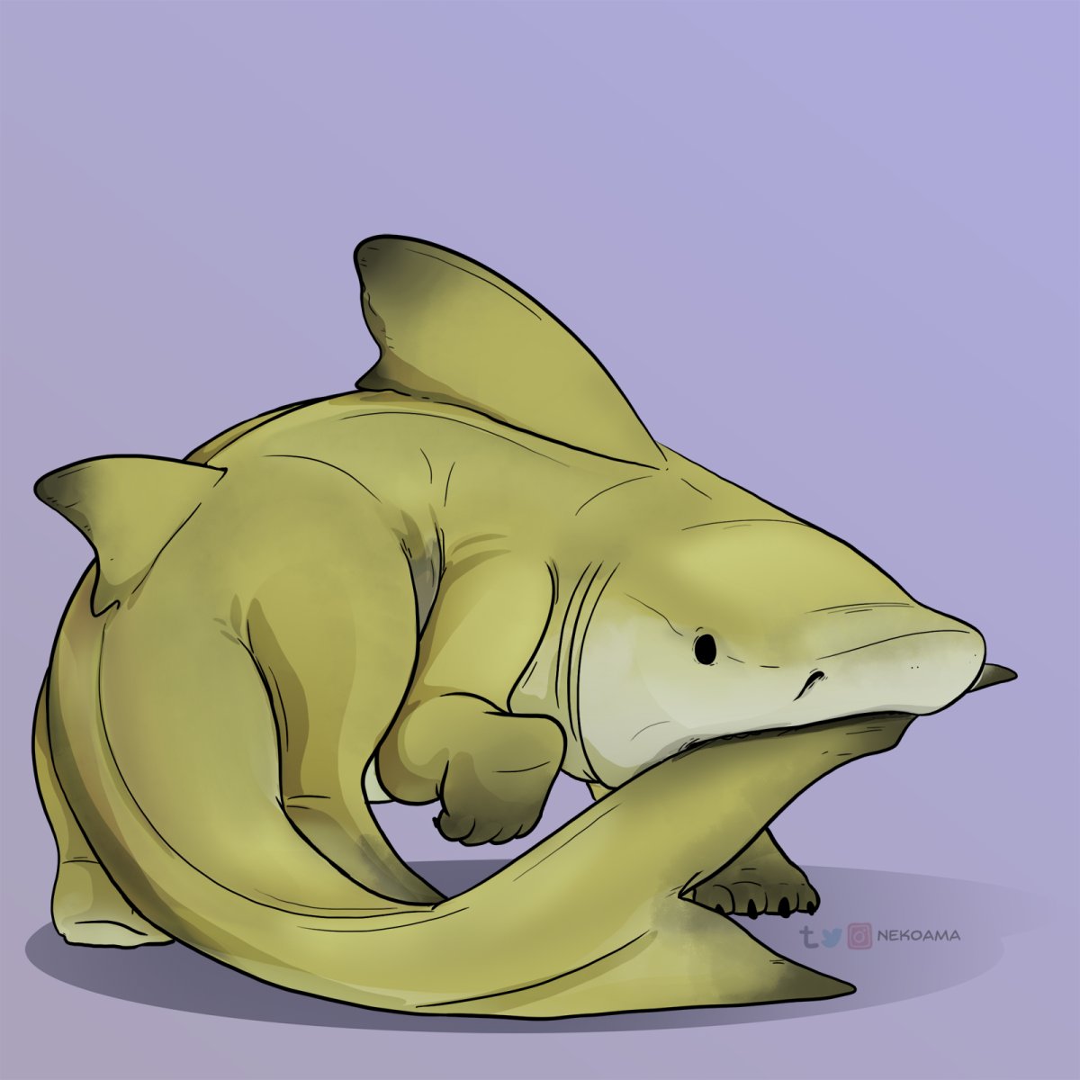 Желтая акула арт