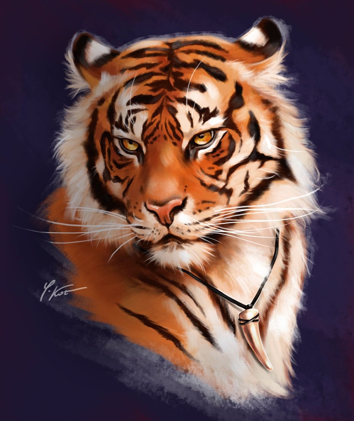 Красивый тигр арт