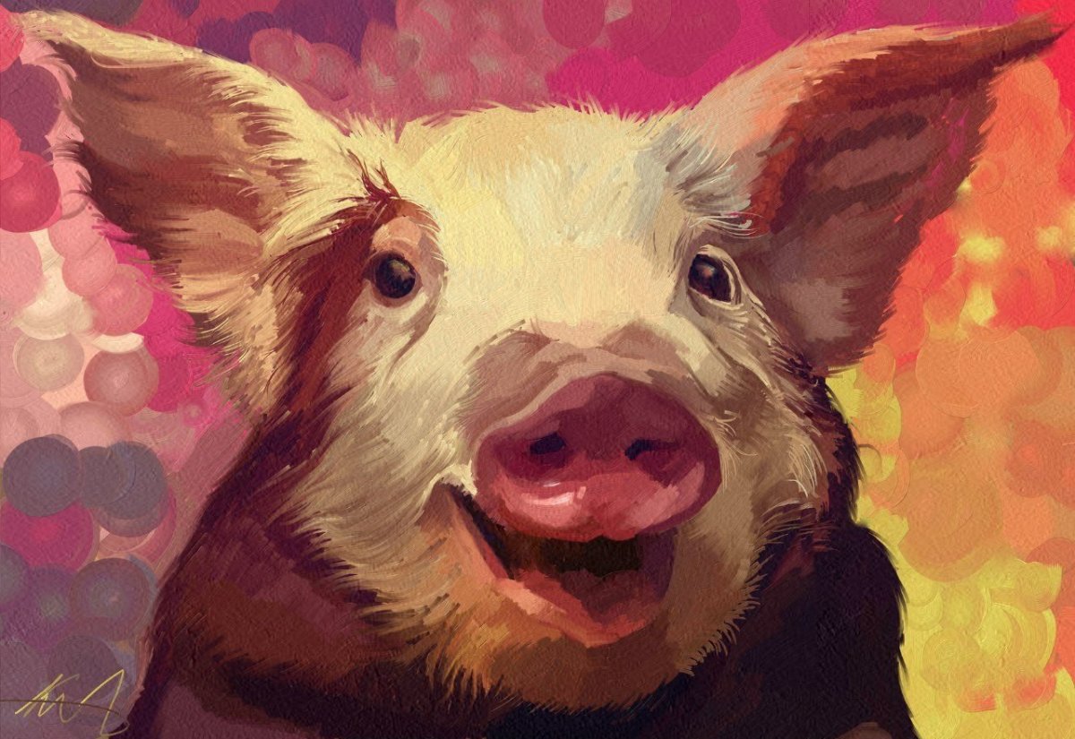 Гламурные свиньи арт