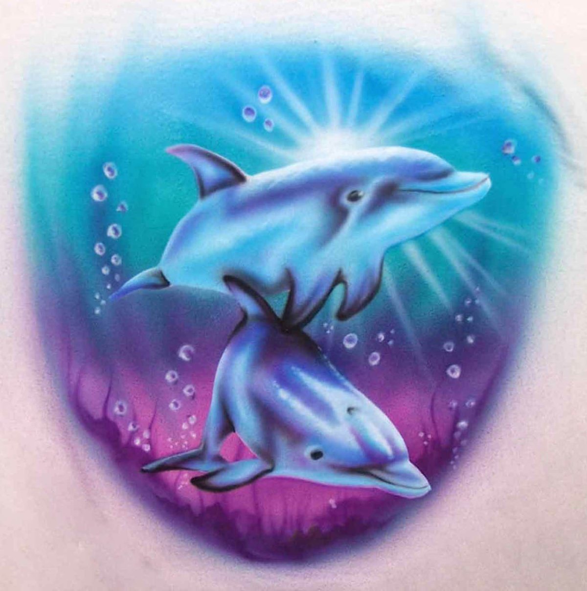 Дельфины милые арты