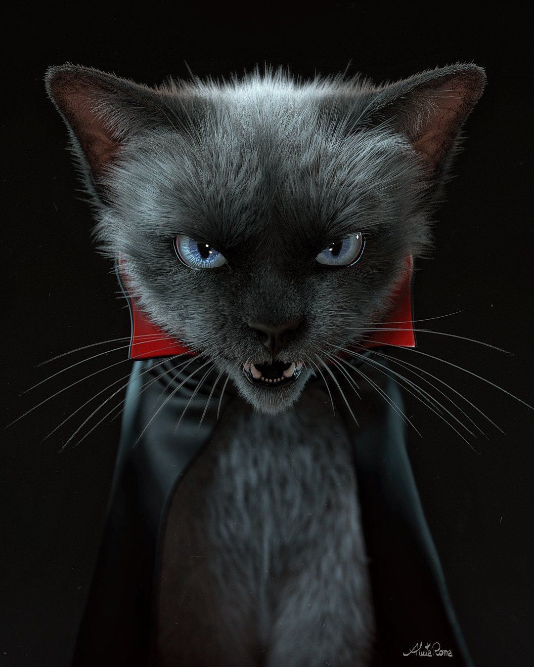 Кот оказался вампиром