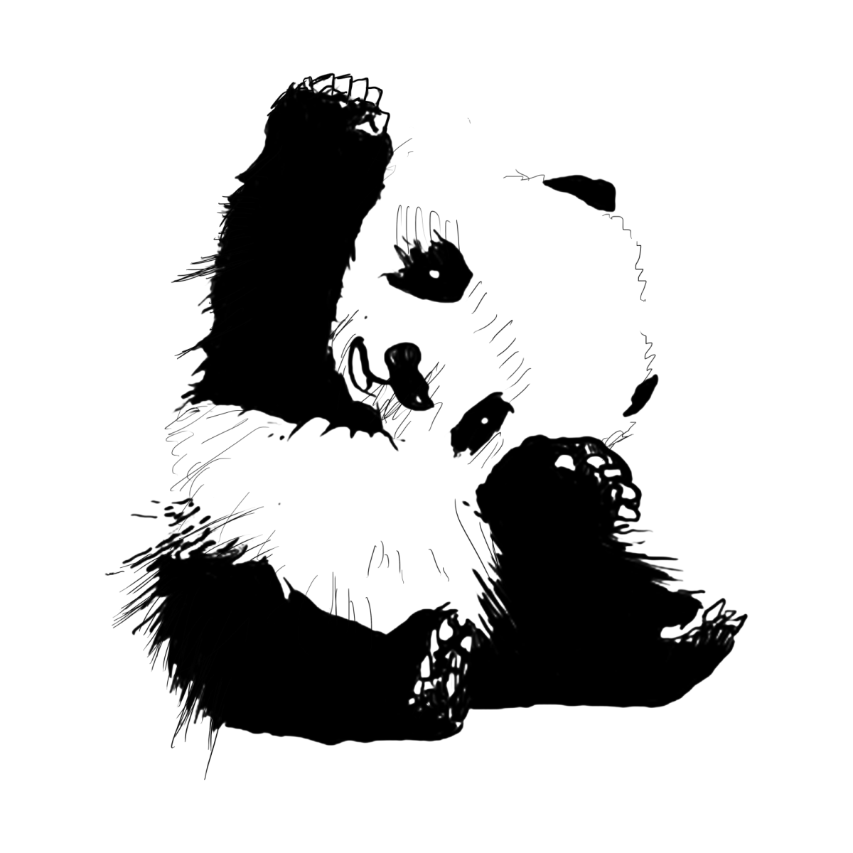 Panda check. Панда на черном фоне. Панда картина. Панда стилизация. Стилизованные панды.