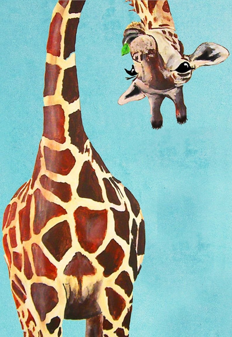 Прикольный Жираф поп арт - 74 фото