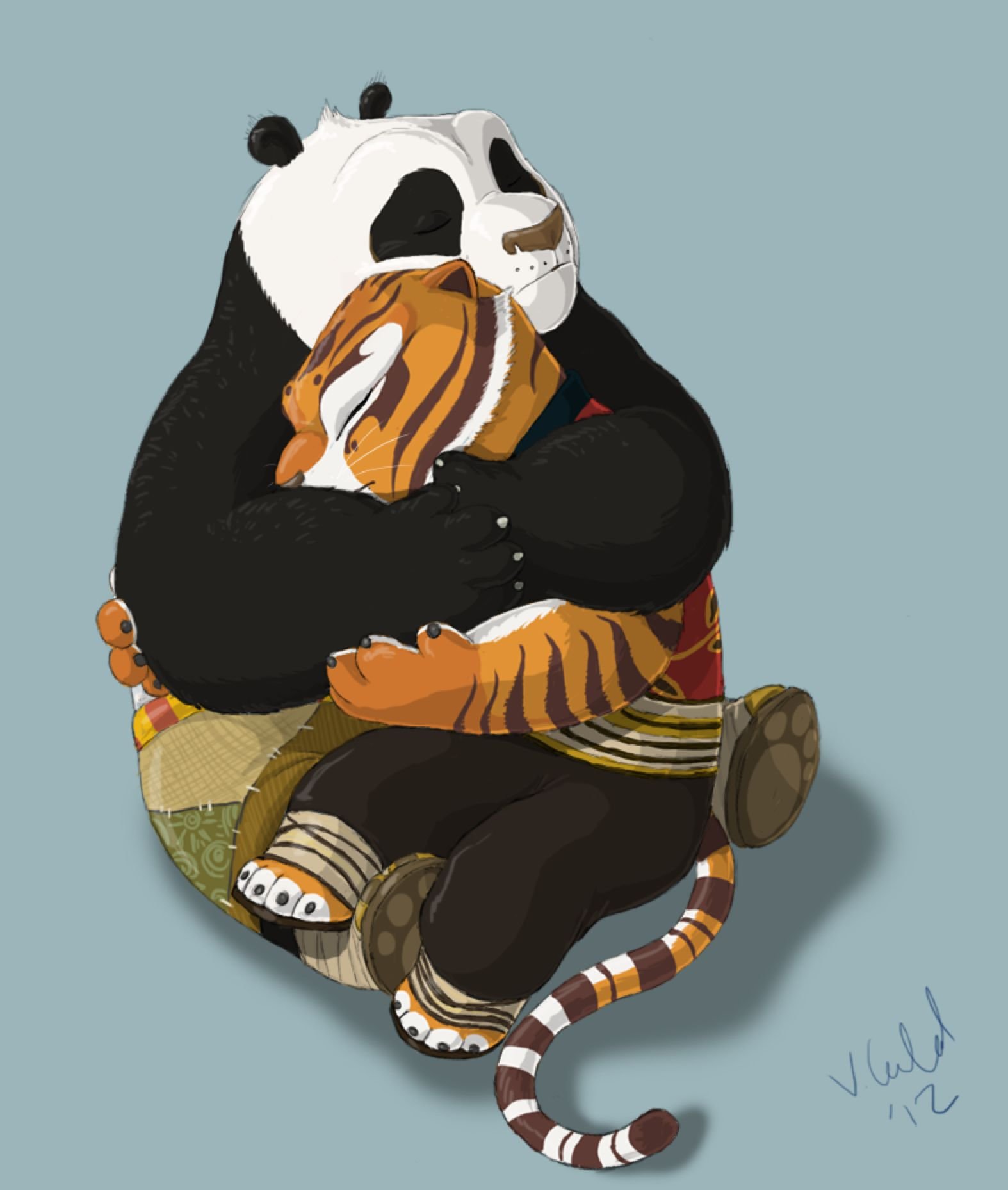 Уссурийский тигр и панда