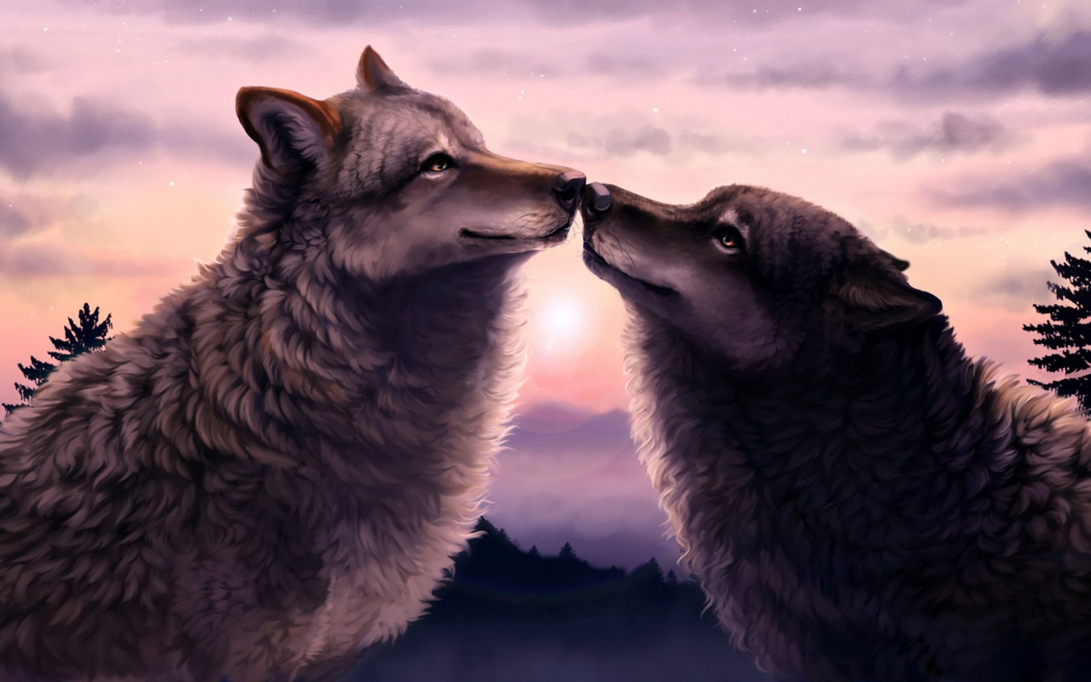 Волчица и Волчонок арт - 68 фото
