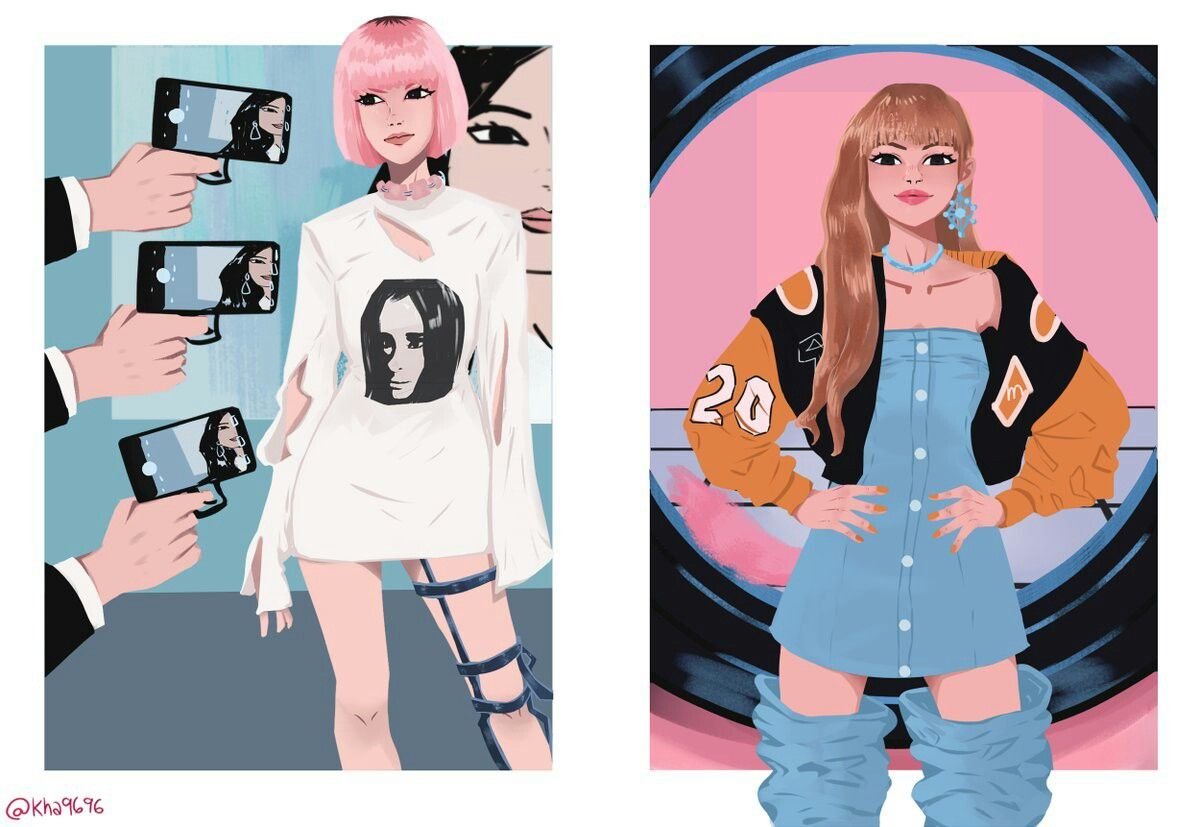 Lisa blackpink рисунок