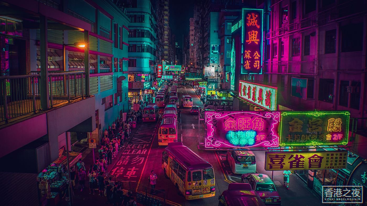 Cyberpunk neon city фото 98
