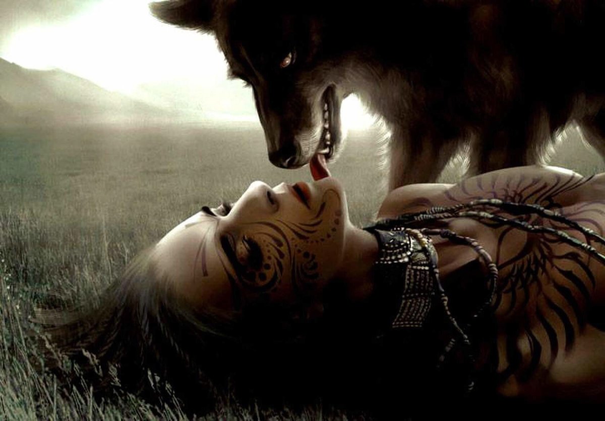 Девушка с душой волка арт - 71 фото