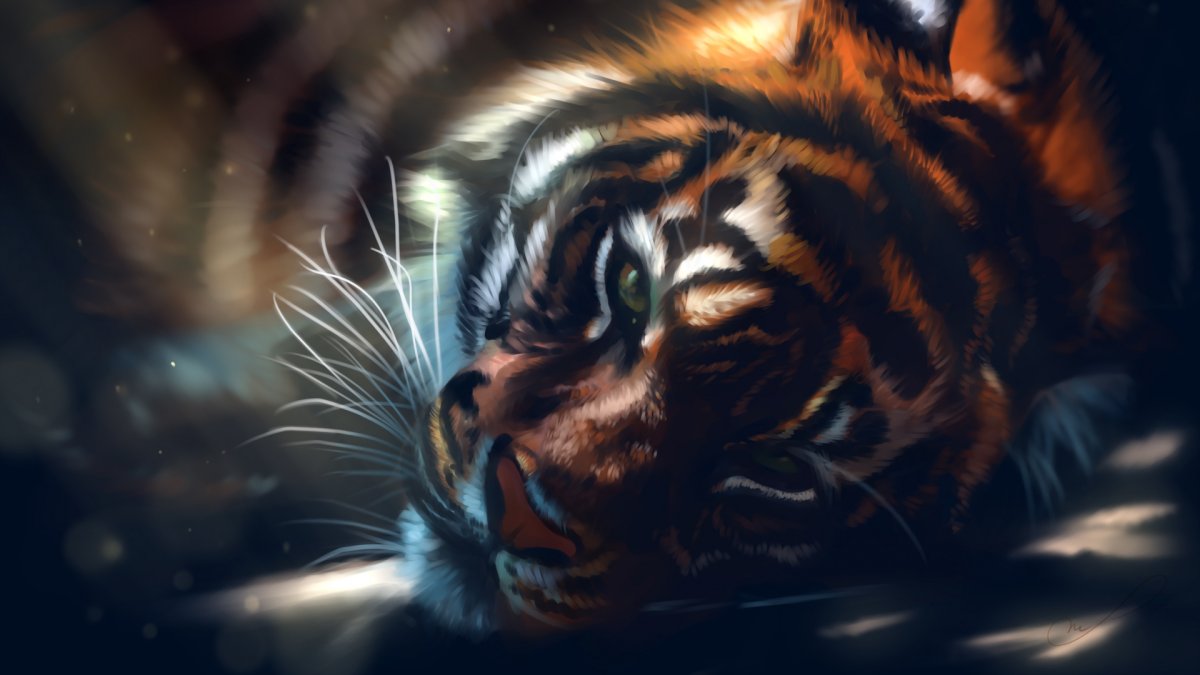 Тигр в ярости арт - 64 фото