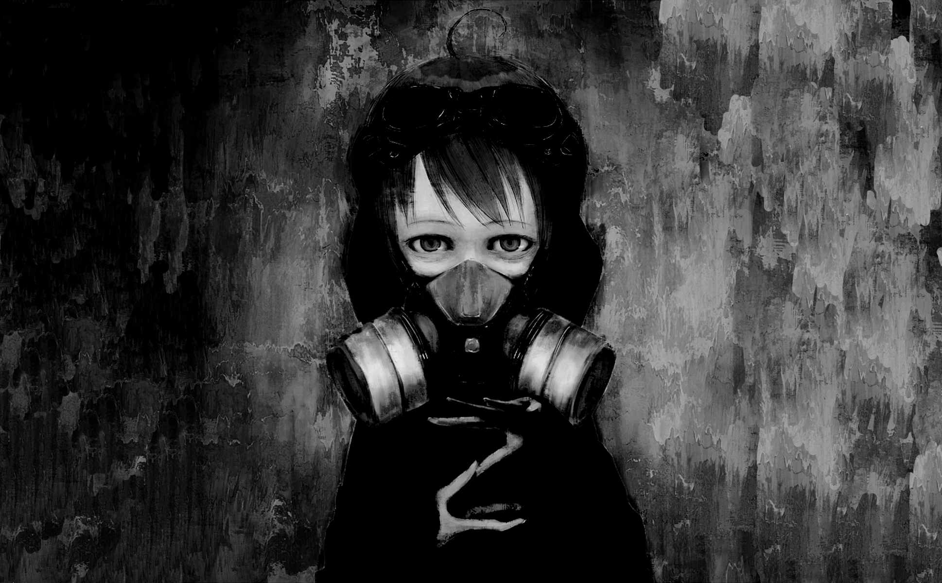 Pin on Gas mask girl