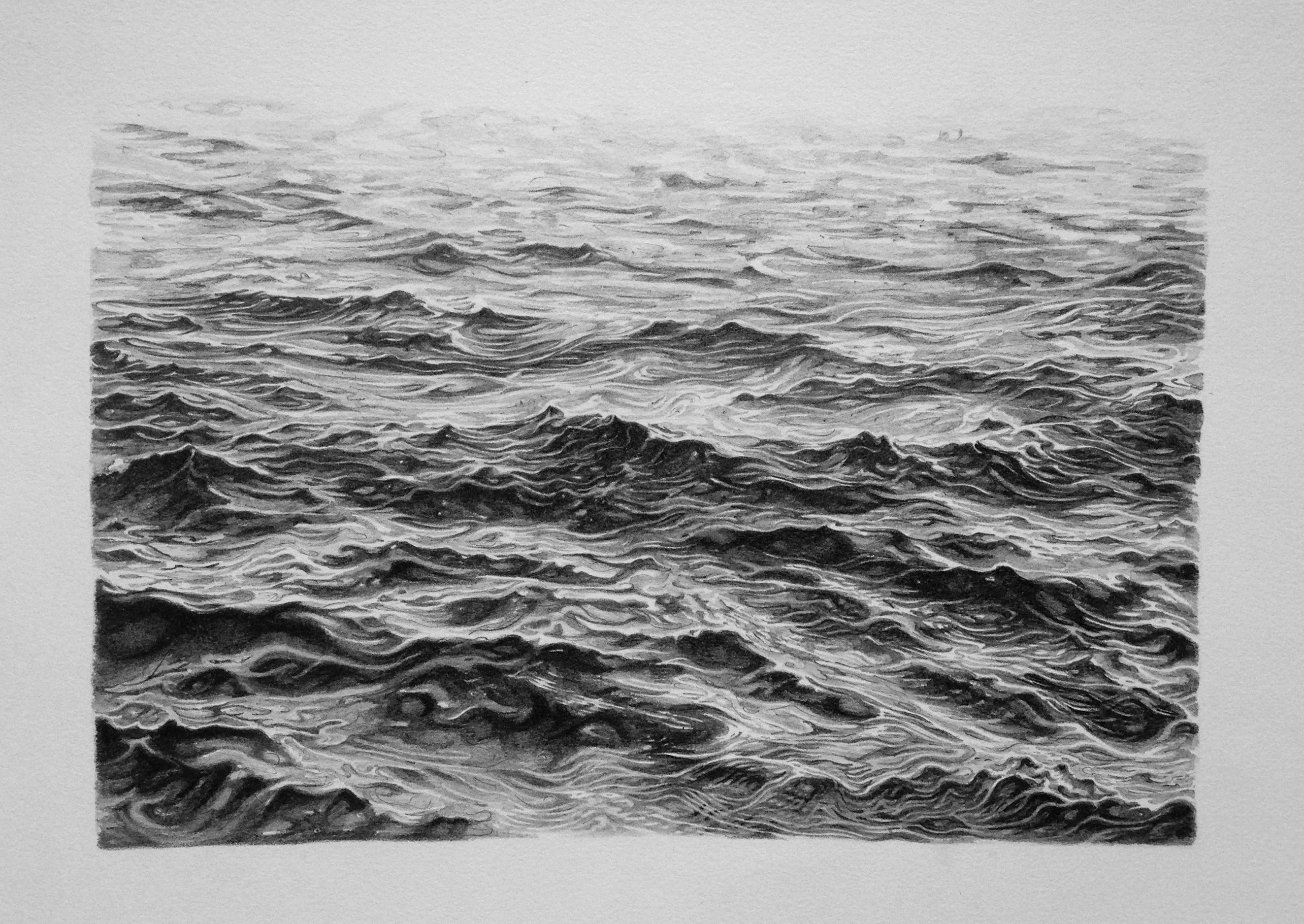 Вода в графике рисунок. Море карандашом. Волны на море карандашом. Нарисовать море карандашом. Море Графика.