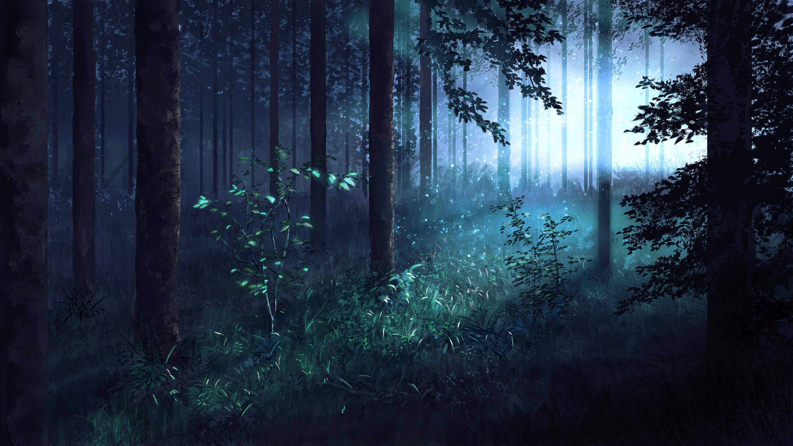 Аниме фон темный лес - 76 фото