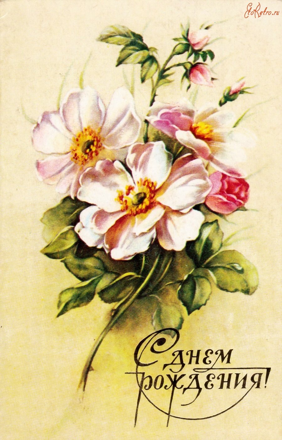 Открытка Поздравляем бабушку, Поздравление бабушке от детей 1991 год, открытка № 2598