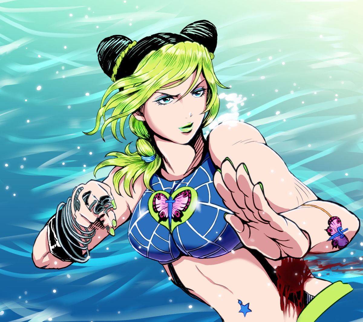 Jolyne kujo by scrabble007. Jojo Jolyne. Jolyne Джо Джо. Джолин Куджо. Джотаро и Джолин.