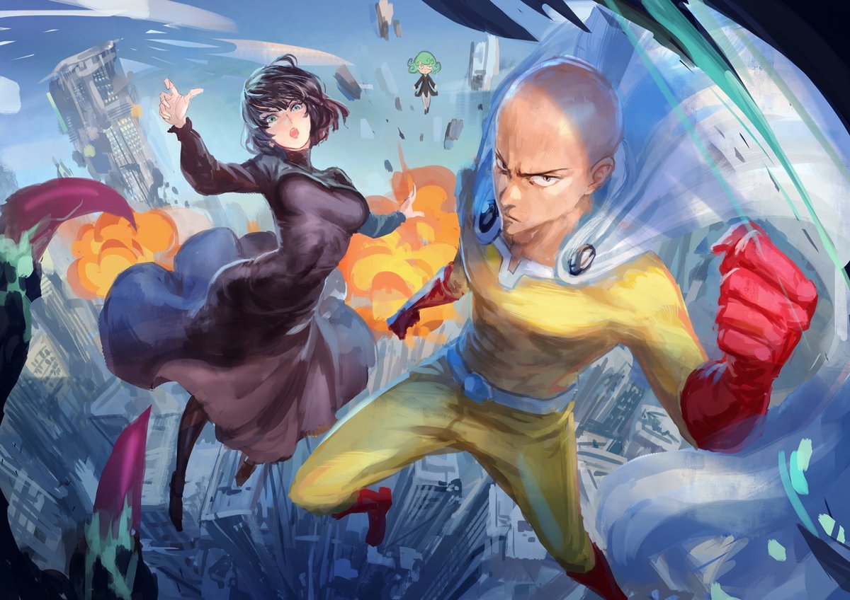 Wallpaper Saitama from the anime Vanpanchmen on the desktop / interface  personalization (40+)