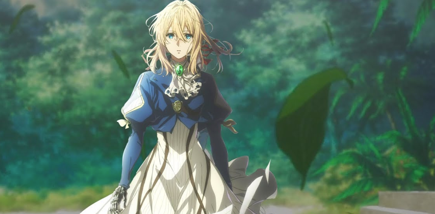 Violet Evergarden с цветком