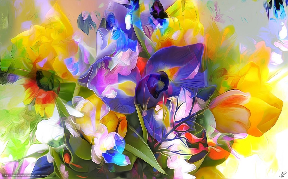 Красивые цветы абстракция