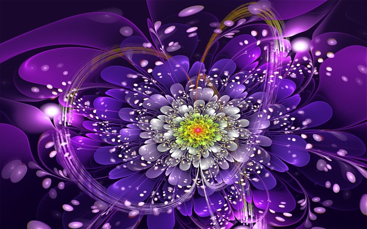 Фиолетовые абстрактные цветы