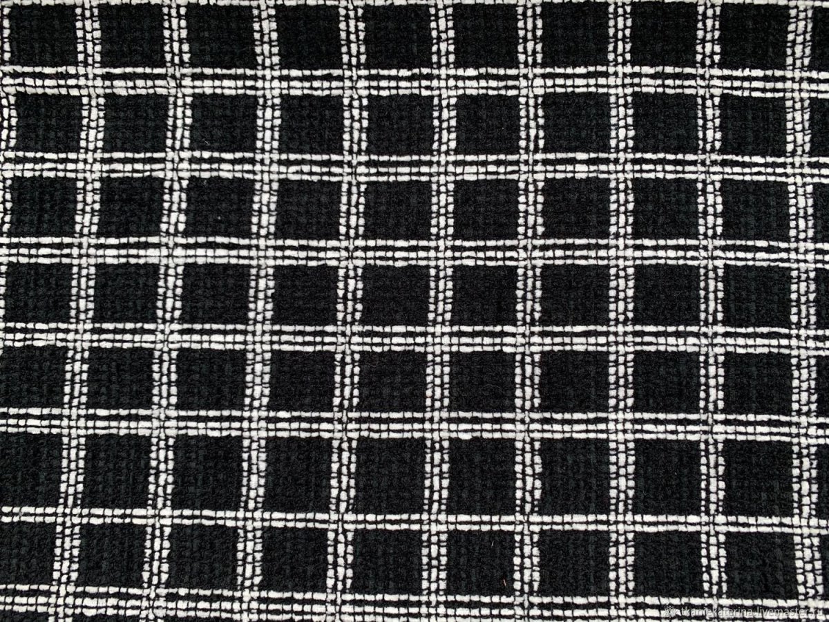 Black Gingham Fabric Swatch