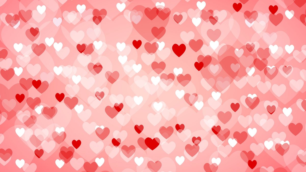 Фон из бумажных сердечек для поздравления с Днем Святого Валентина - клипарт в векторном виде