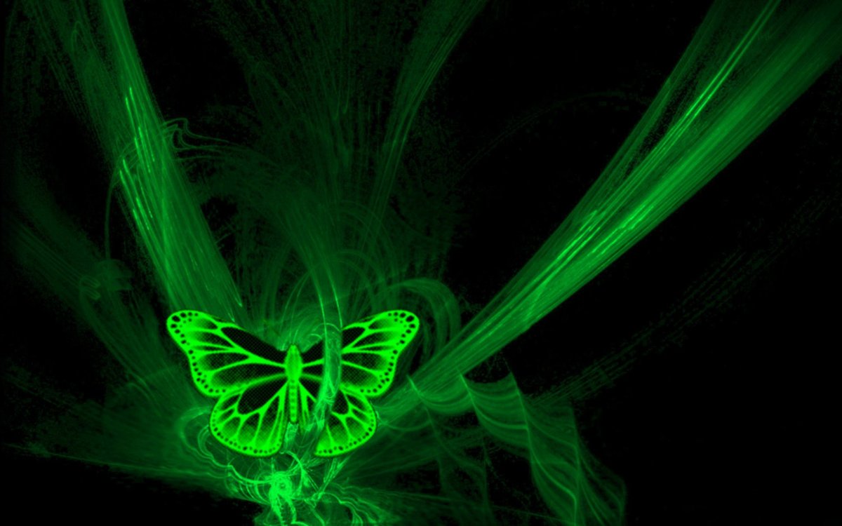 Зеленый неон обои - 69 фото