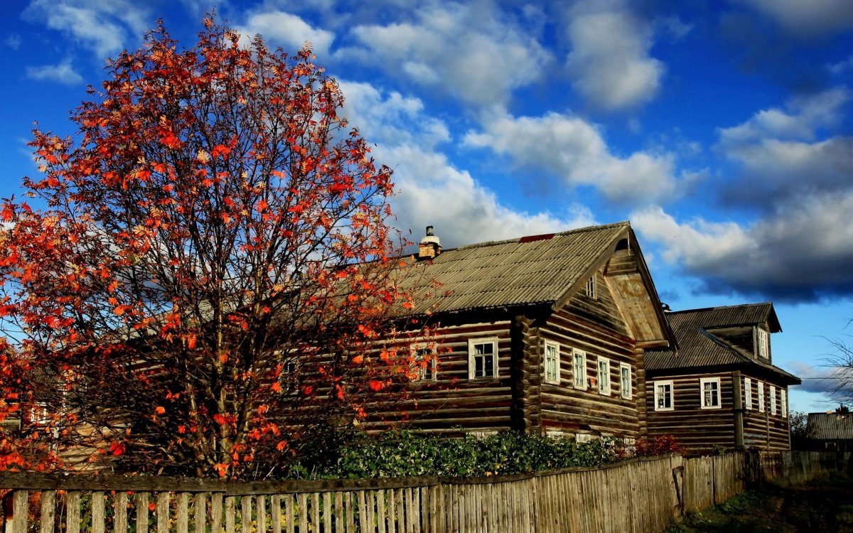 Фон домик в деревне - 76 фото