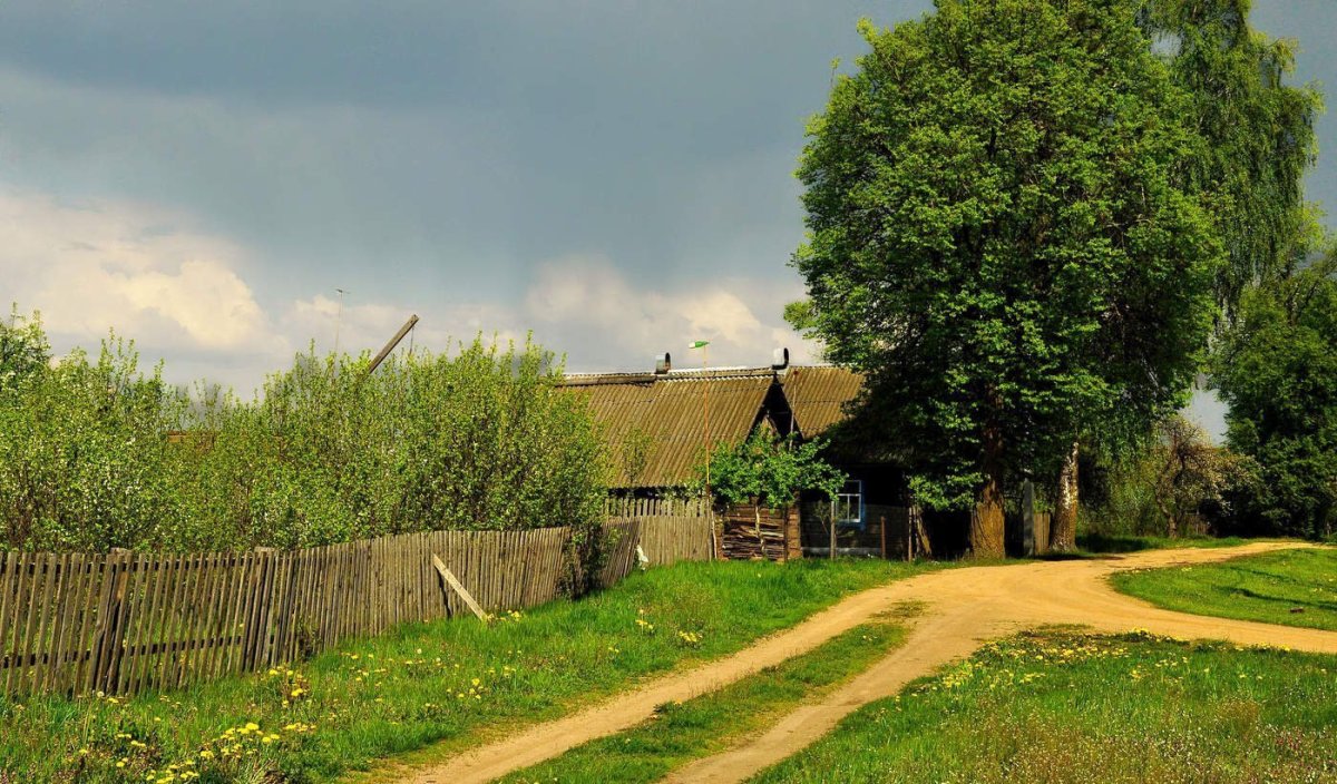 Фон домик в деревне - 76 фото