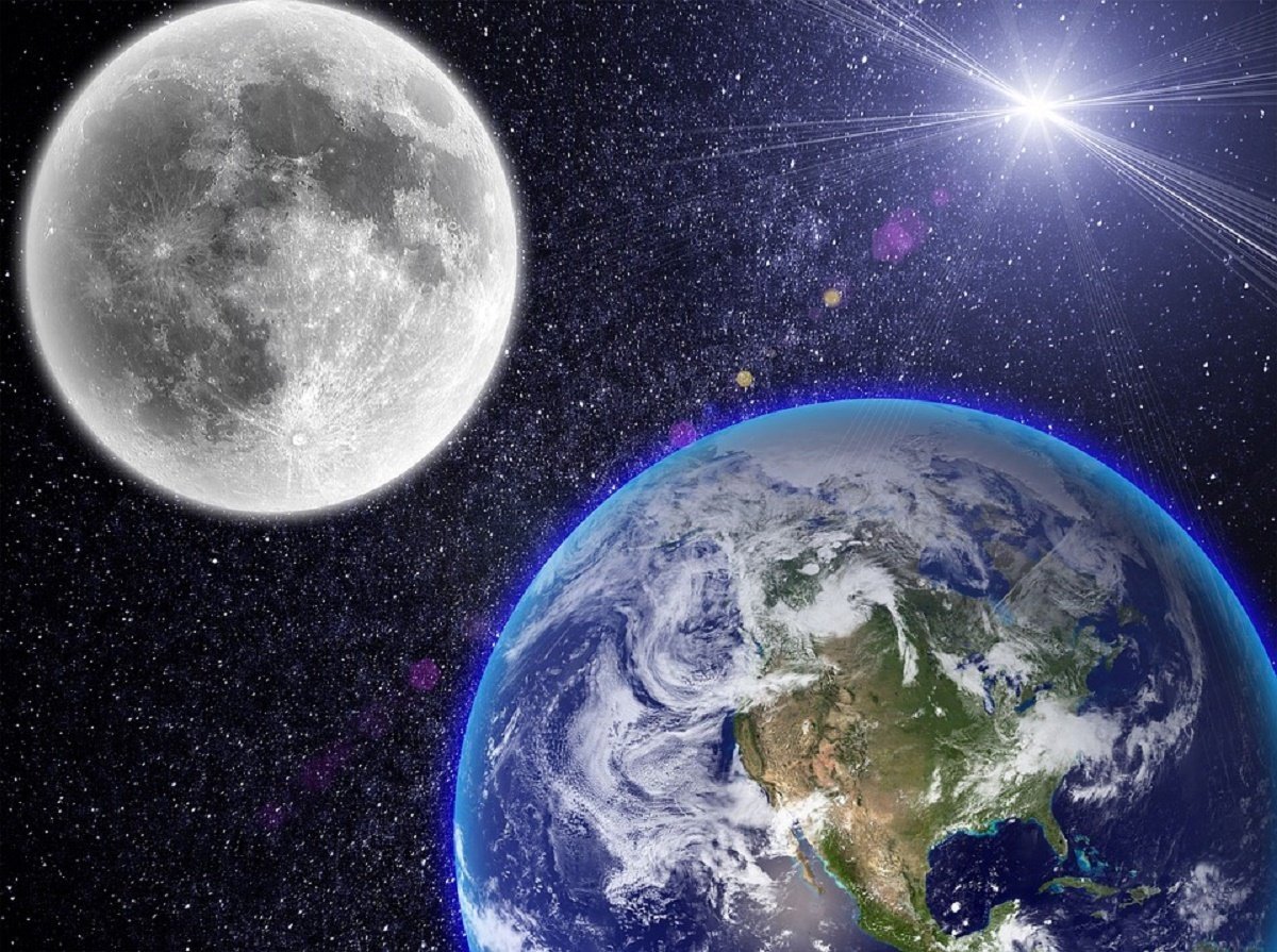 Земля и Луна из космоса