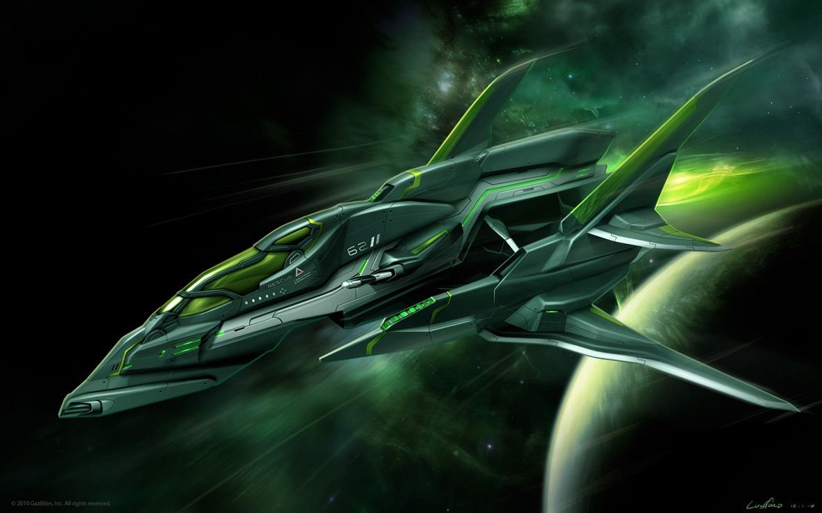Зеленый космический корабль