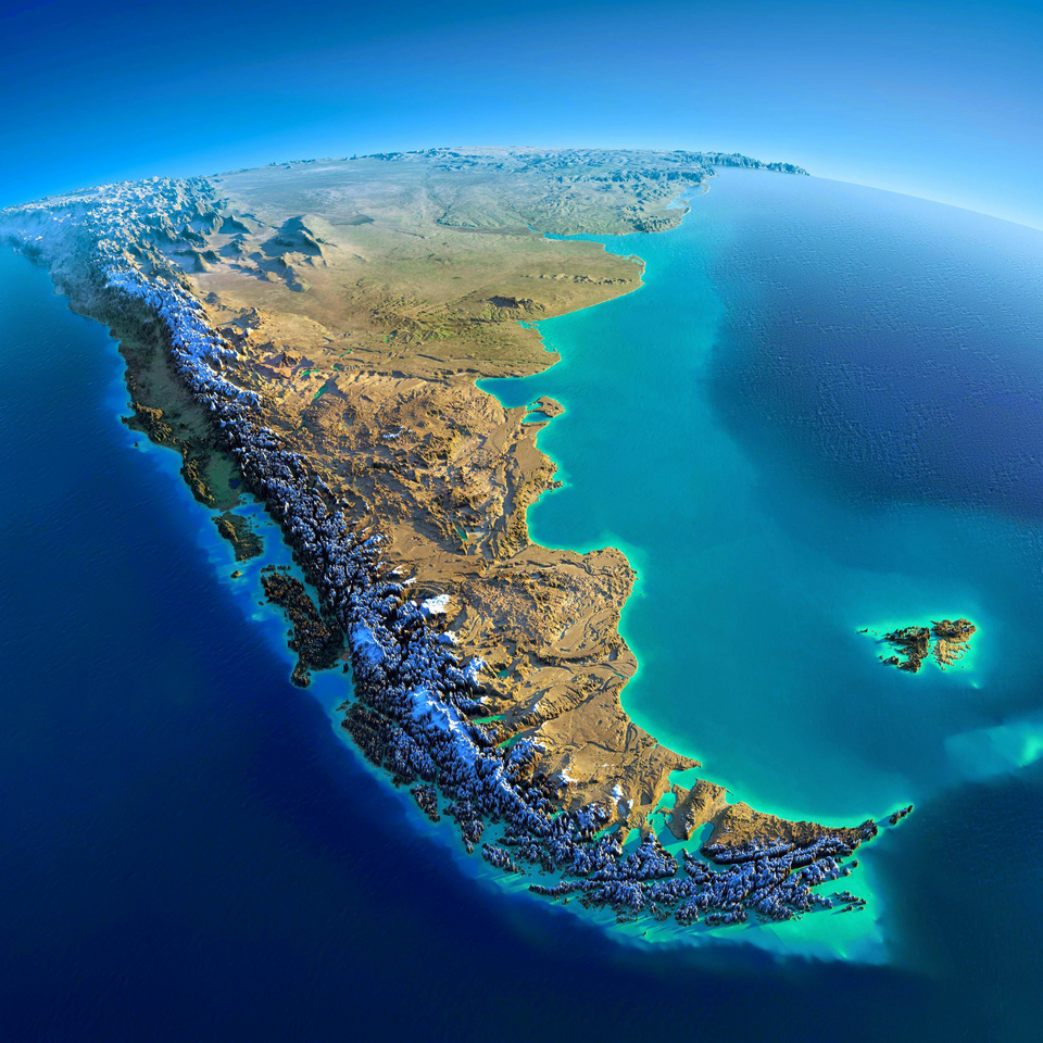 Южная Америка вид из космоса