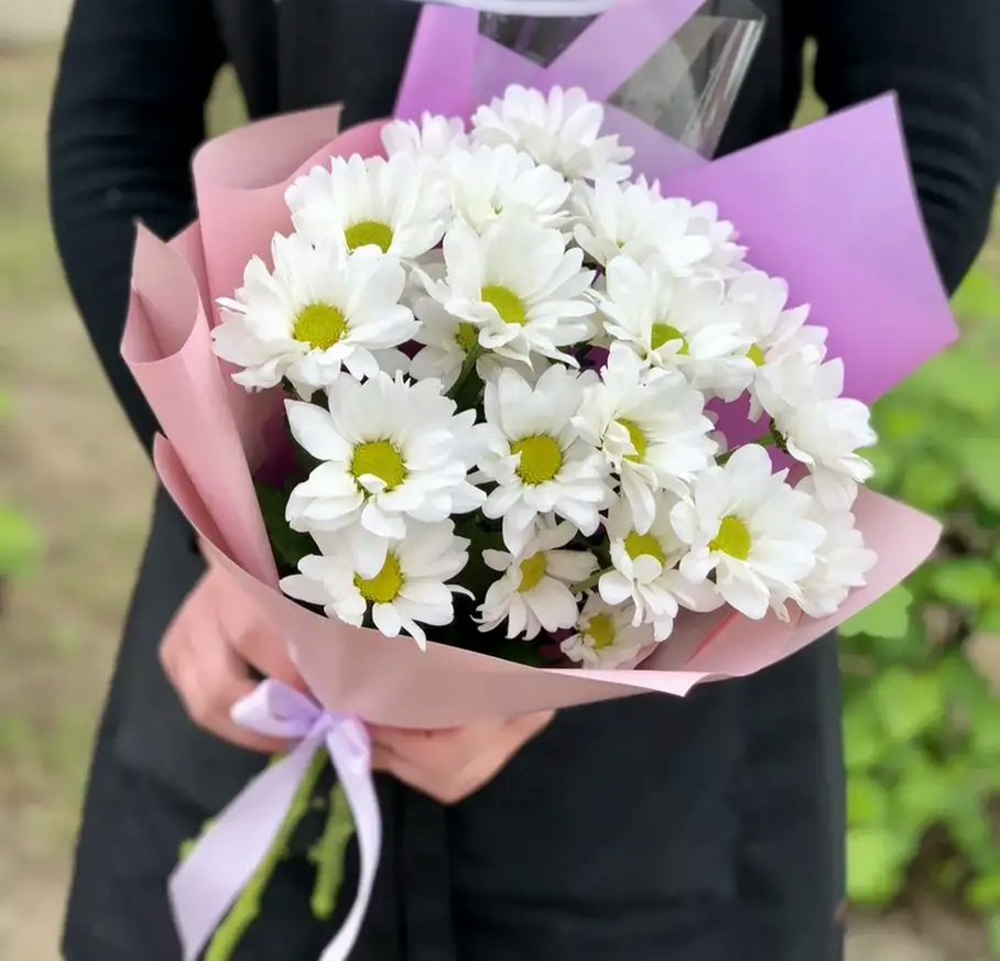 Букет из хризантем купить в Москве ✿ Заказать хризантемы недорого с доставкой