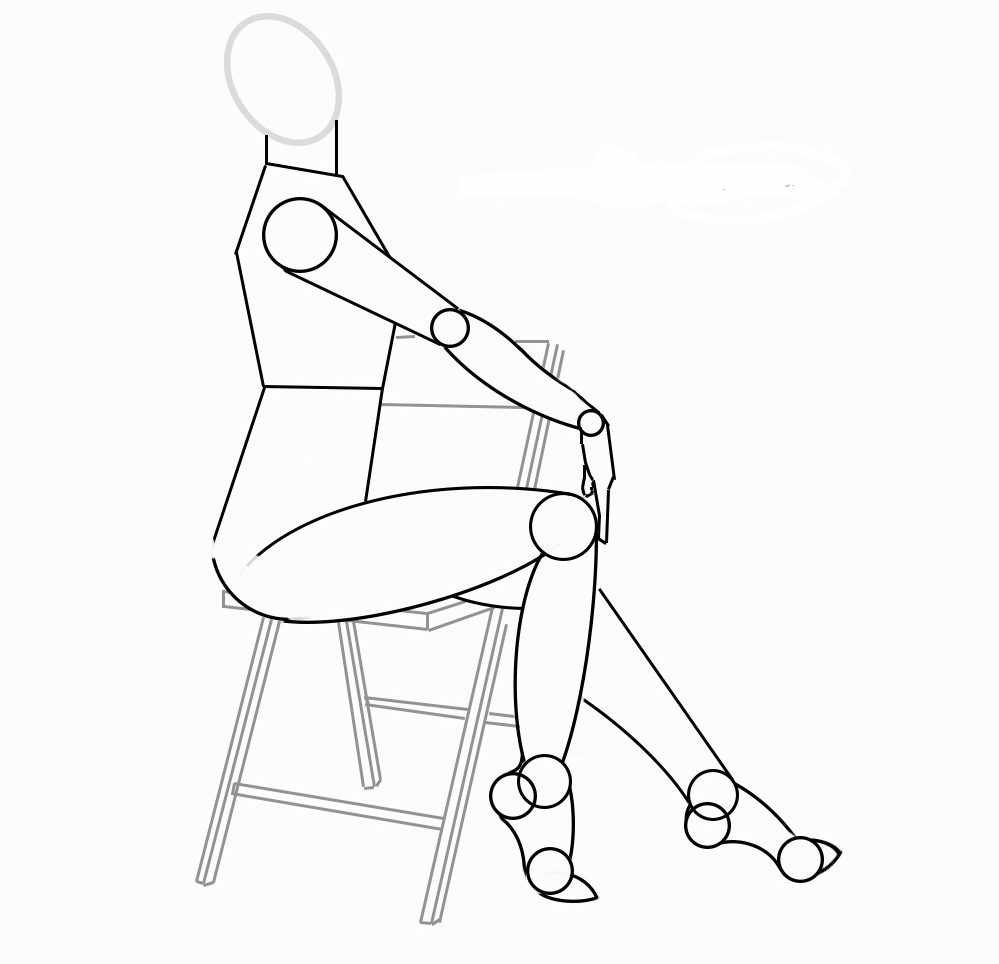 Поэтапное рисование сидящего человека - 58 фото