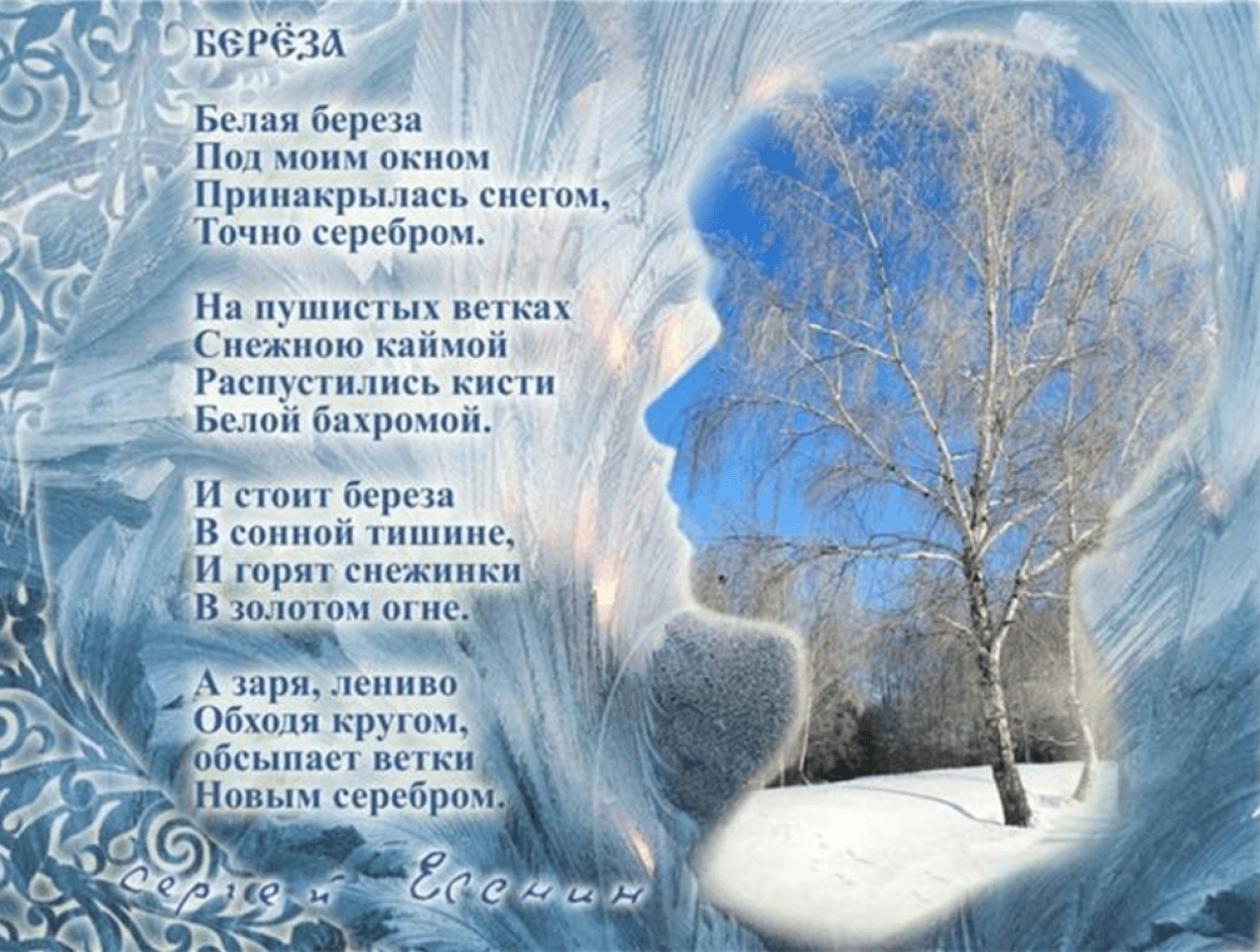 Красивые стихи сергею. Есенин белая береза стихотворение. Стихи про зиму. Стихотворение Есенина зима. Стихи Есенина о зиме.