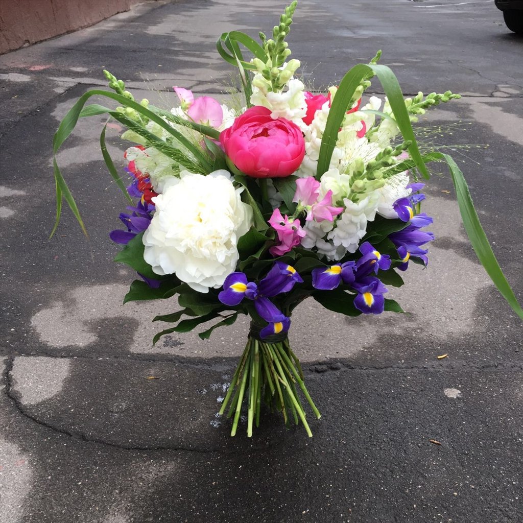 Букет из ирисов своими руками DIY Bouquet with irises Blumenstrauß selber binden,