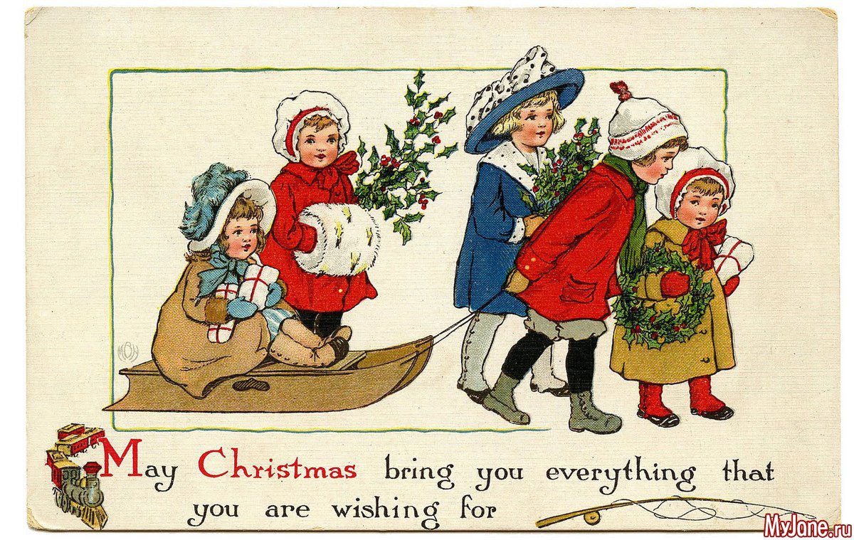 Ангелы, дети, солдаты, - история рождественских открыток