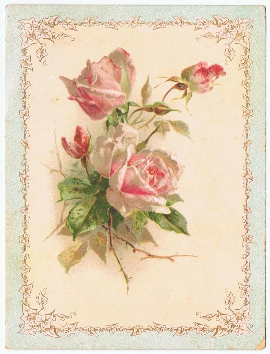 Мини-открытка “Роза”, 7*7 см