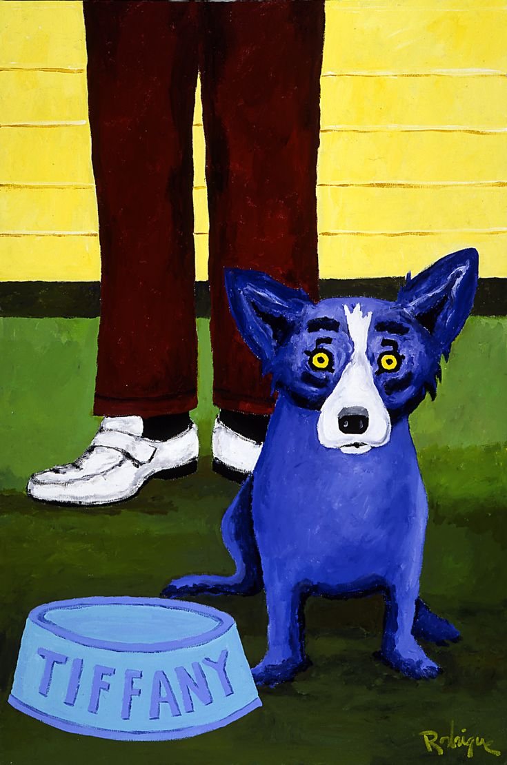 Джордж собака. Джордж Родриг. George Rodrigue и его Blue Dog.. Джордж Родриго собака синяя. Синич сабака.