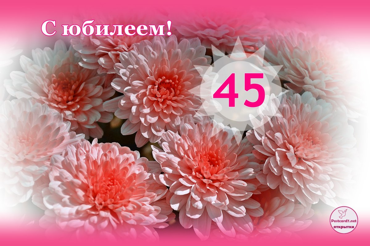 Оригинальные поздравления с юбилеем 45 лет женщине в стихах на русском языке