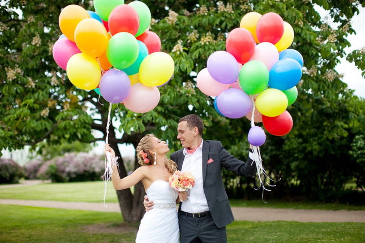 Большие шары на свадьбу