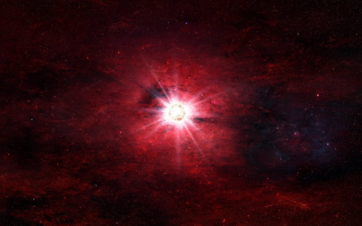 Красные звезды в космосе