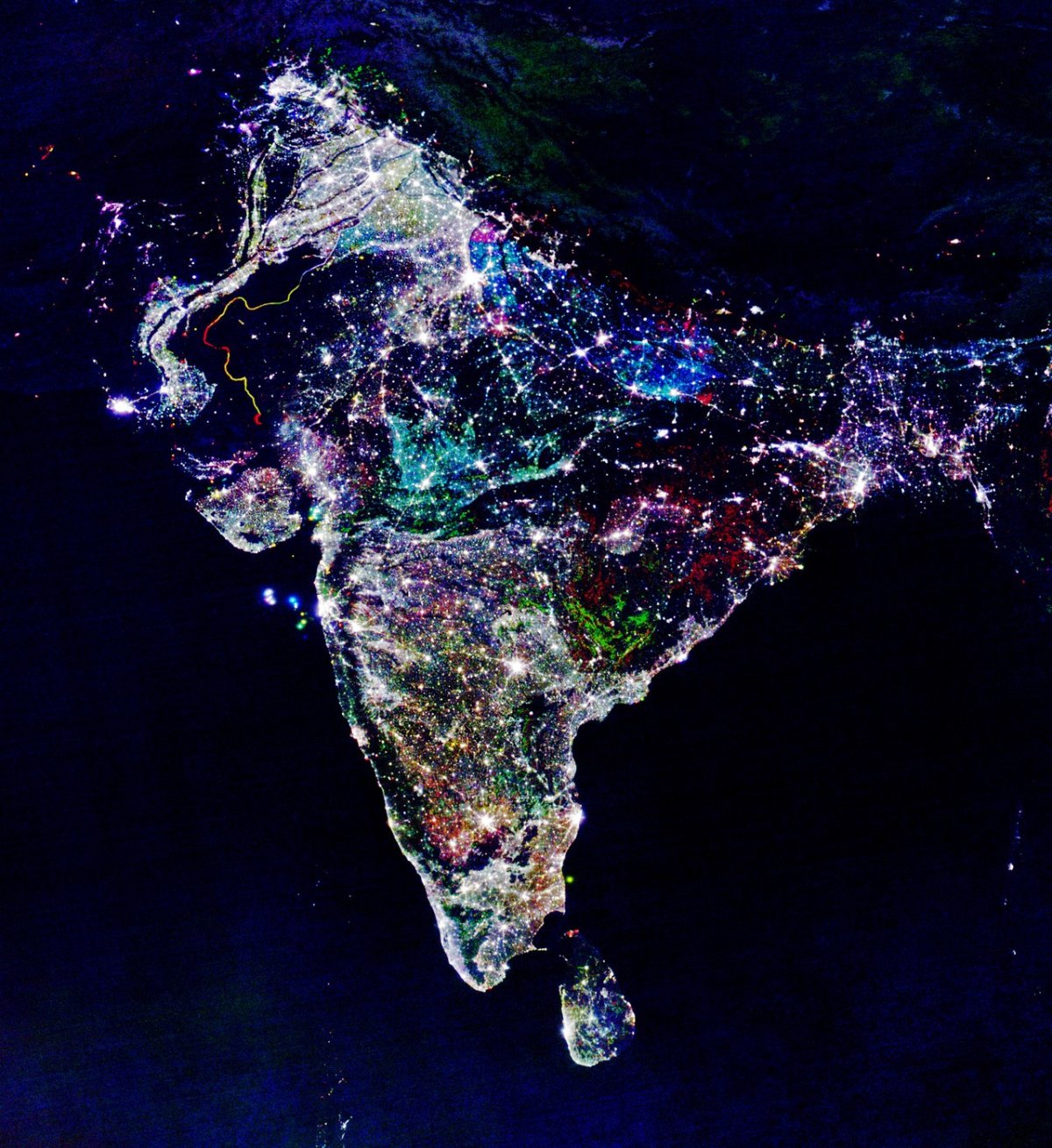 Индия из космоса