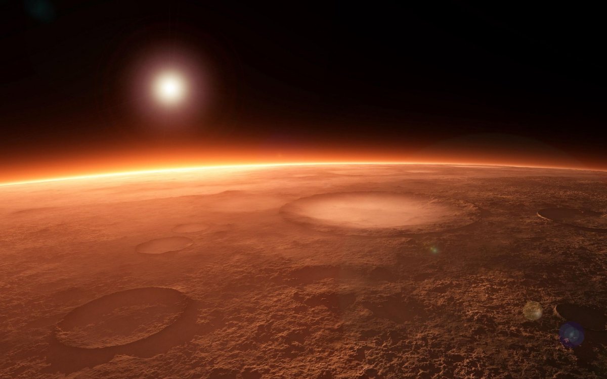 Марс вид из космоса