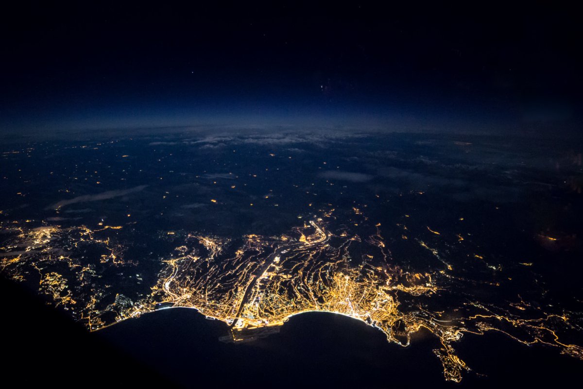 Крым из космоса ночью