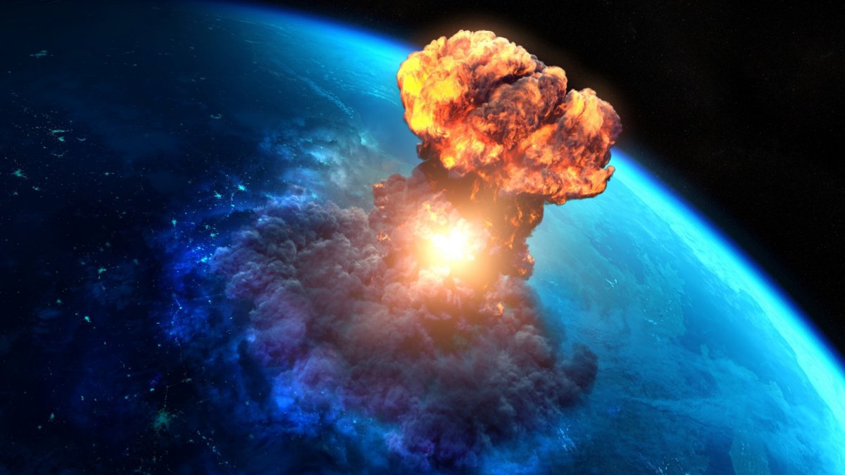 Атомный взрыв вид из космоса